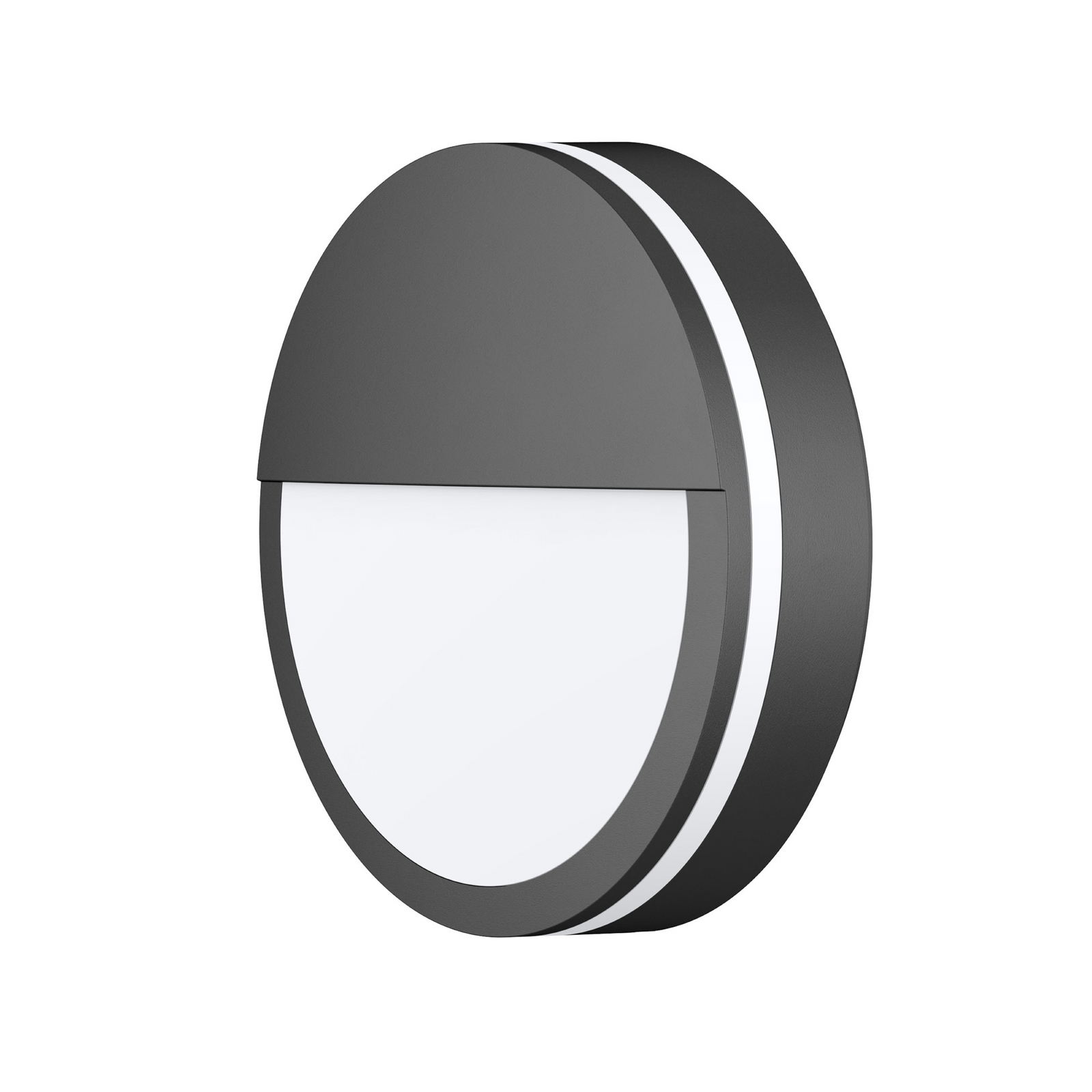 LED buiten wandlamp CMD 9085, antraciet, Ø 25 cm, lens